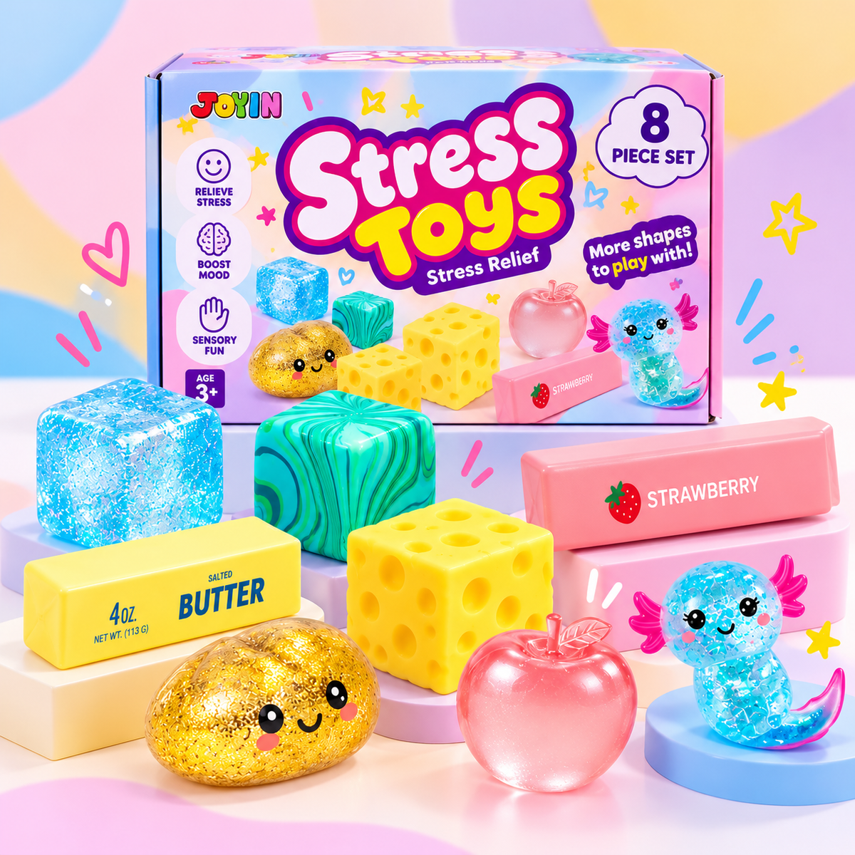 Squishy Fun Box – 8pc Sensory Set